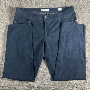 Brax Men's Pants Size 40x32 Cooper Fancy Regular Fit Blue Cotton Five Pocket
